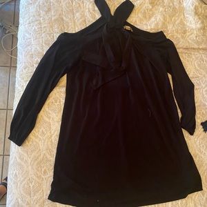 Michael Kors Tie Neck Off the Shoulder dress